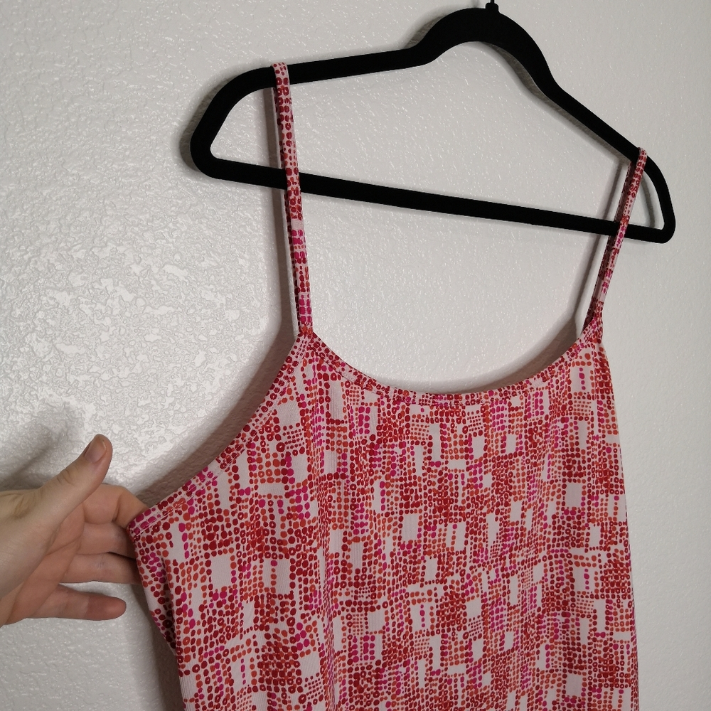 *Lane Bryant Dot Print Adjustable Strap Tank Top Stretch Plus Size Camisole - Picture 3 of 6
